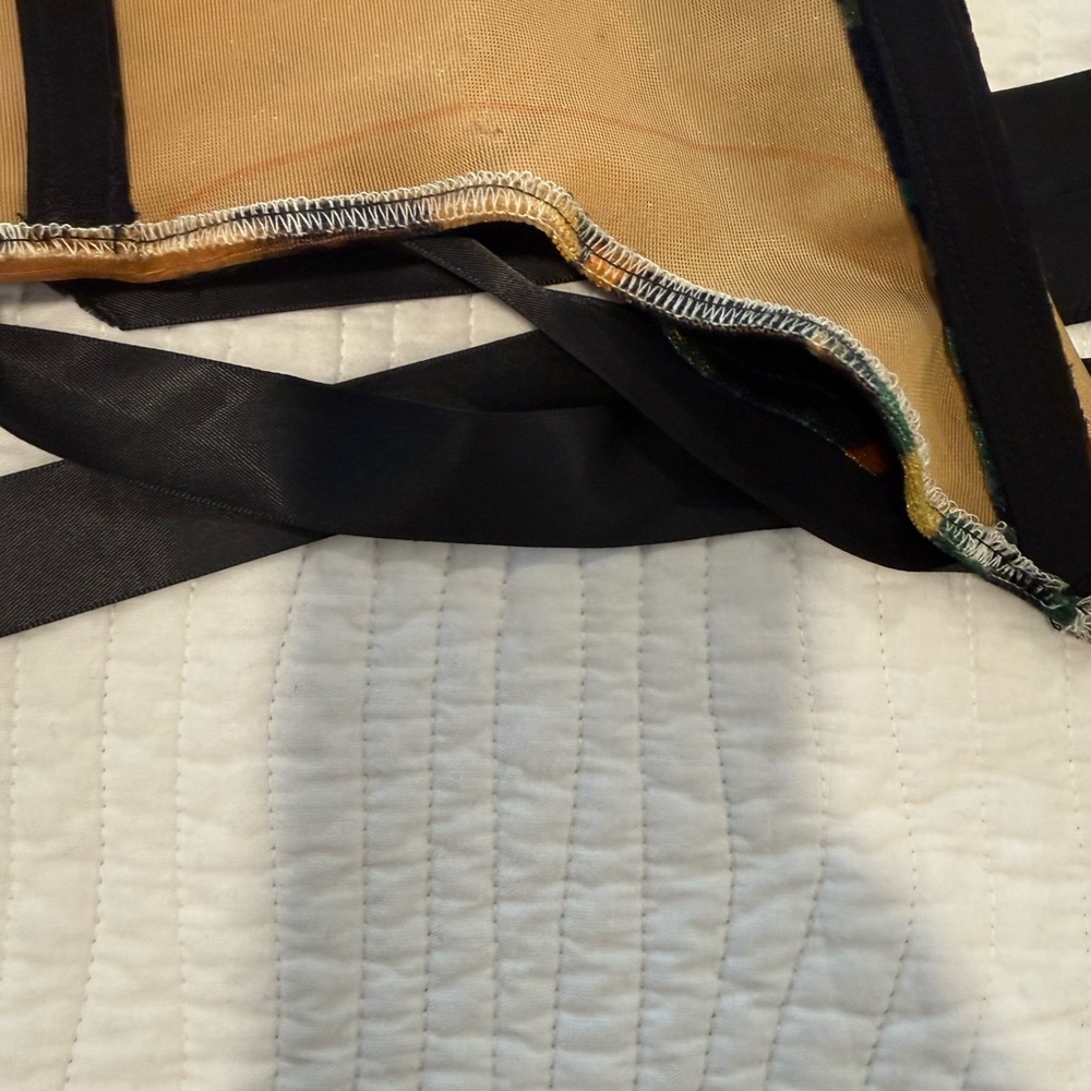 Tiger Print Corset Top with Black Straps - Picture 6 of 6